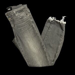 PAIGE Gray Distressed Women Jeans